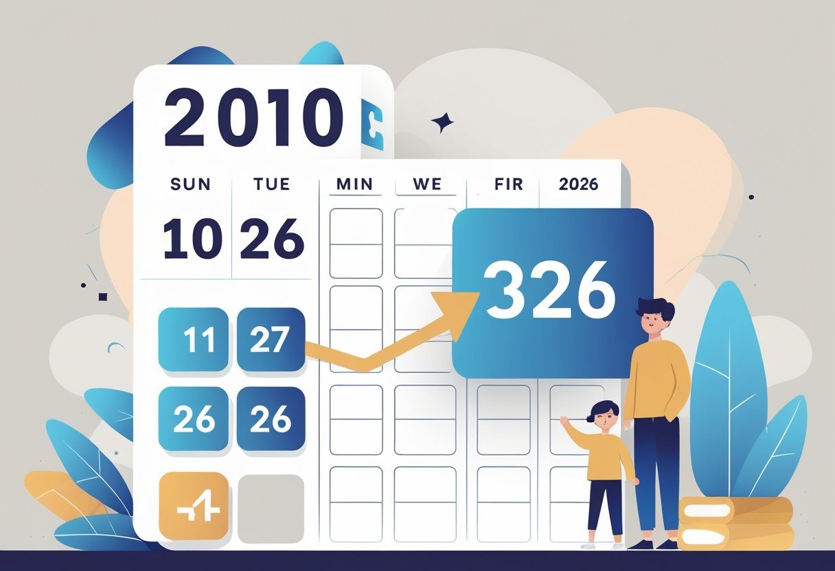 Ilustração mostrando uma linha do tempo entre os anos 2010 e 2026 com uma criança crescendo até a adolescência.